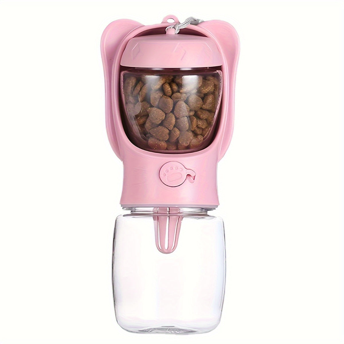 Portable Dog Water Bottle with Food Container - 2-in-1 Outdoor Pet Water Dispenser for Walking Hiking Travel, Leak-Proof Puppy Water Bottle for Dogs & Cats