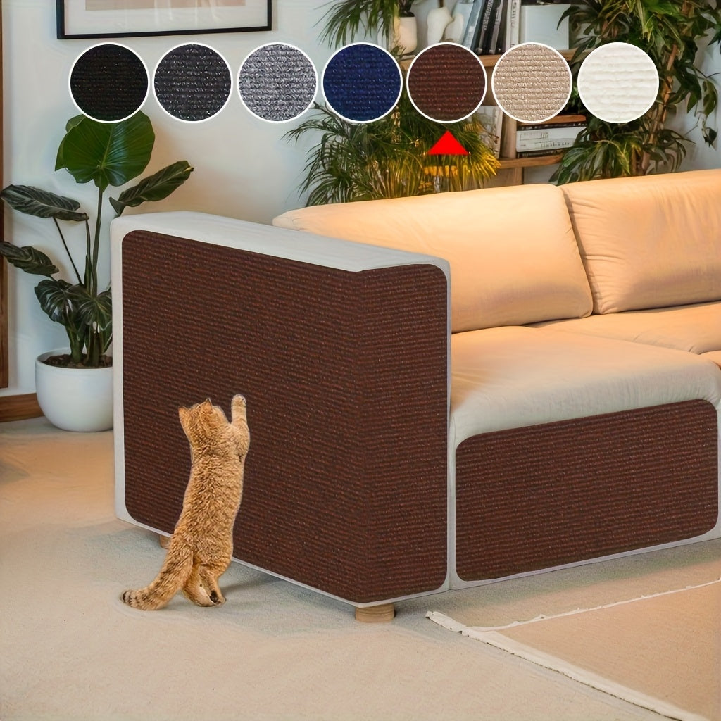 Self-Adhesive Cat Scratch Furniture Protector – Removable Carpet Tape Sofa & Wall Guard, 15.75×39.37" Durable Fabric Cat Scratching Solution for Indoor Cats, 5 Colors