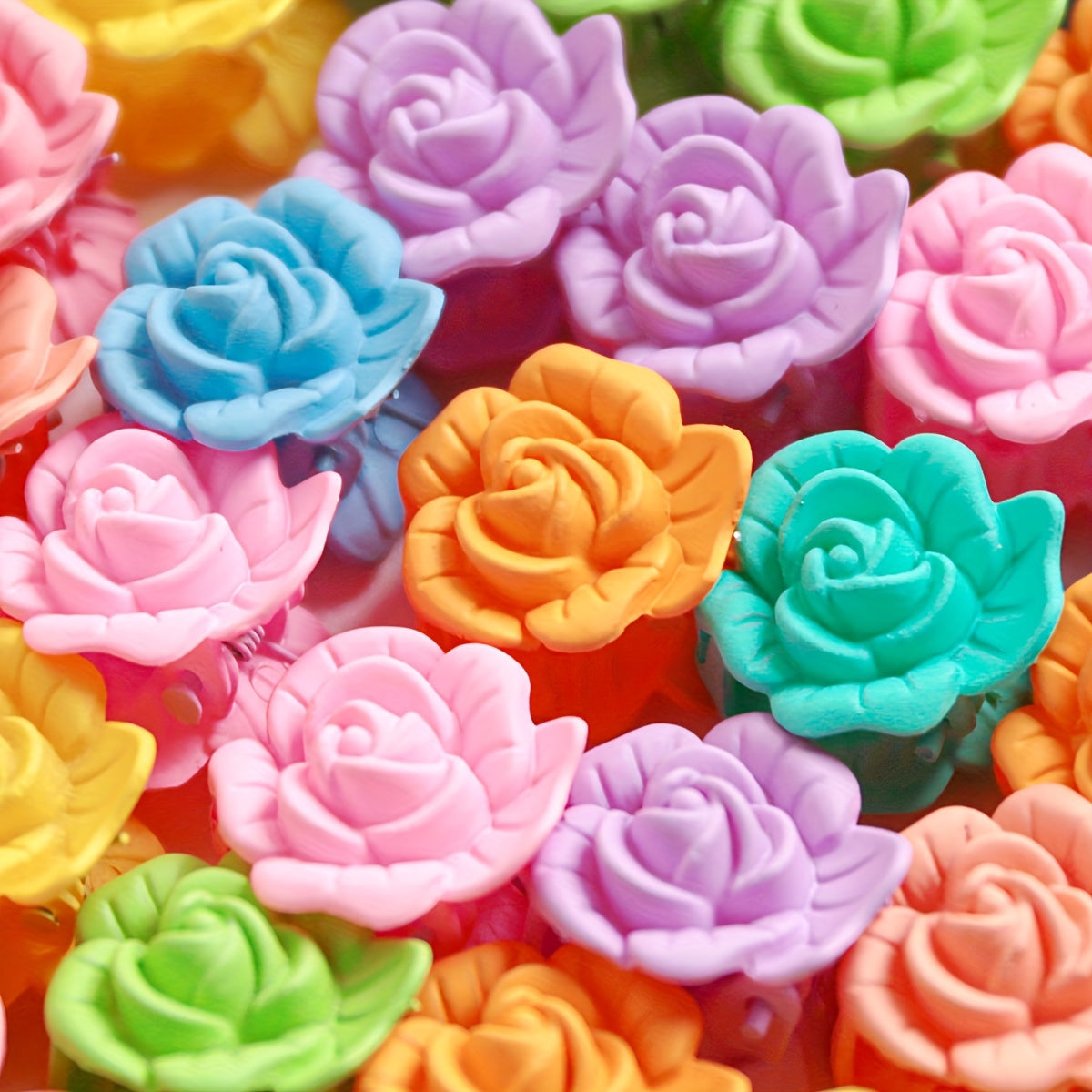 Peony Flower Dog Hair Clips Set of 6 – Cute Grooming Bow Hair Accessories for Small Dogs, Yorkshire Terrier, Bichon, Teddy, Maltese & Westie, Random Colors