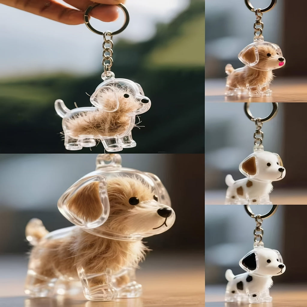 Pet Hair Keepsake Storage Box Set of 5 – Transparent Dog & Cat Fur Memorial Pendant Display Cases, Cute Pet Souvenir Jewelry Gift for Christmas, Halloween & Birthday