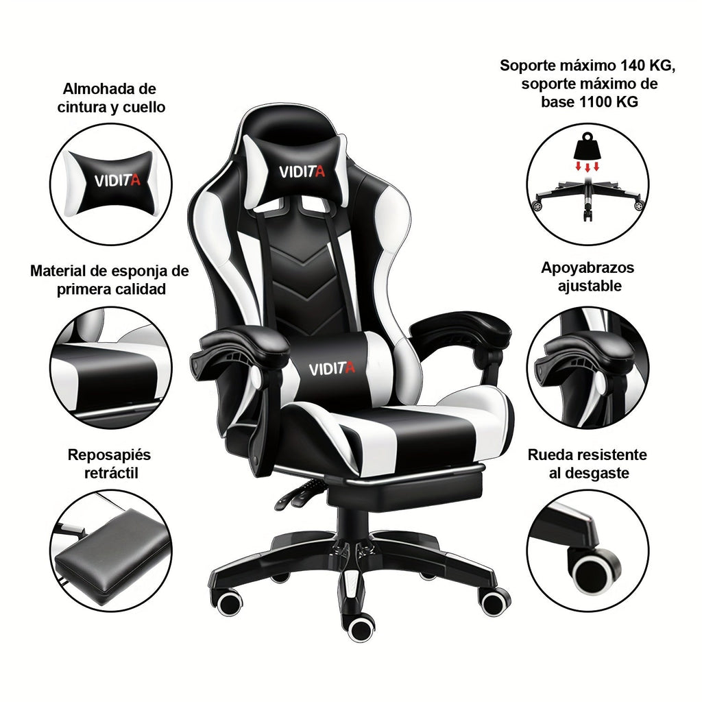 Ergonomic Gaming Chair Racing Style with Lumbar Support High Back Adjustable Office Chair for Adults Teens PC Computer Desk Chair Recliner