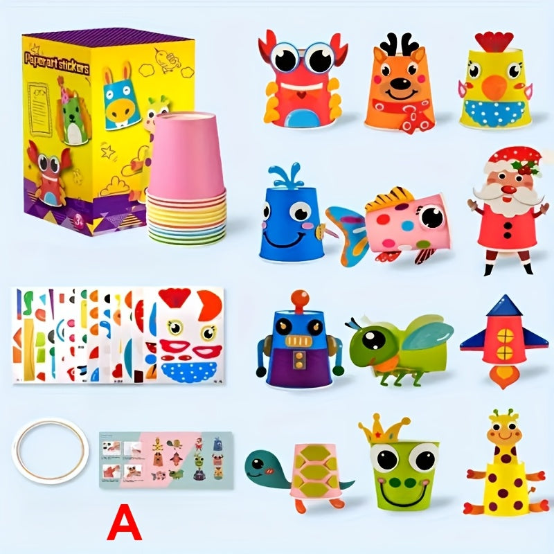 Kids Animal Craft DIY Kit - Educational Arts & Crafts Set with Stickers, Foam Pieces & Creative Activities for Boys & Girls Ages 3-8, Builds Fine Motor Skills, Perfect Birthday & Holiday Gift