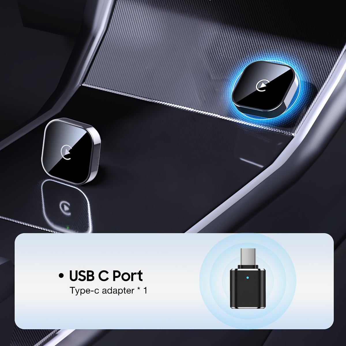 Wireless CarPlay Adapter 2026 Upgraded Mini Dongle – 2-in-1 iPhone & Android Auto, Convert Wired to Wireless, USB-A & USB-C, Dual-Band Low Latency, Auto Connect, FCC Certified