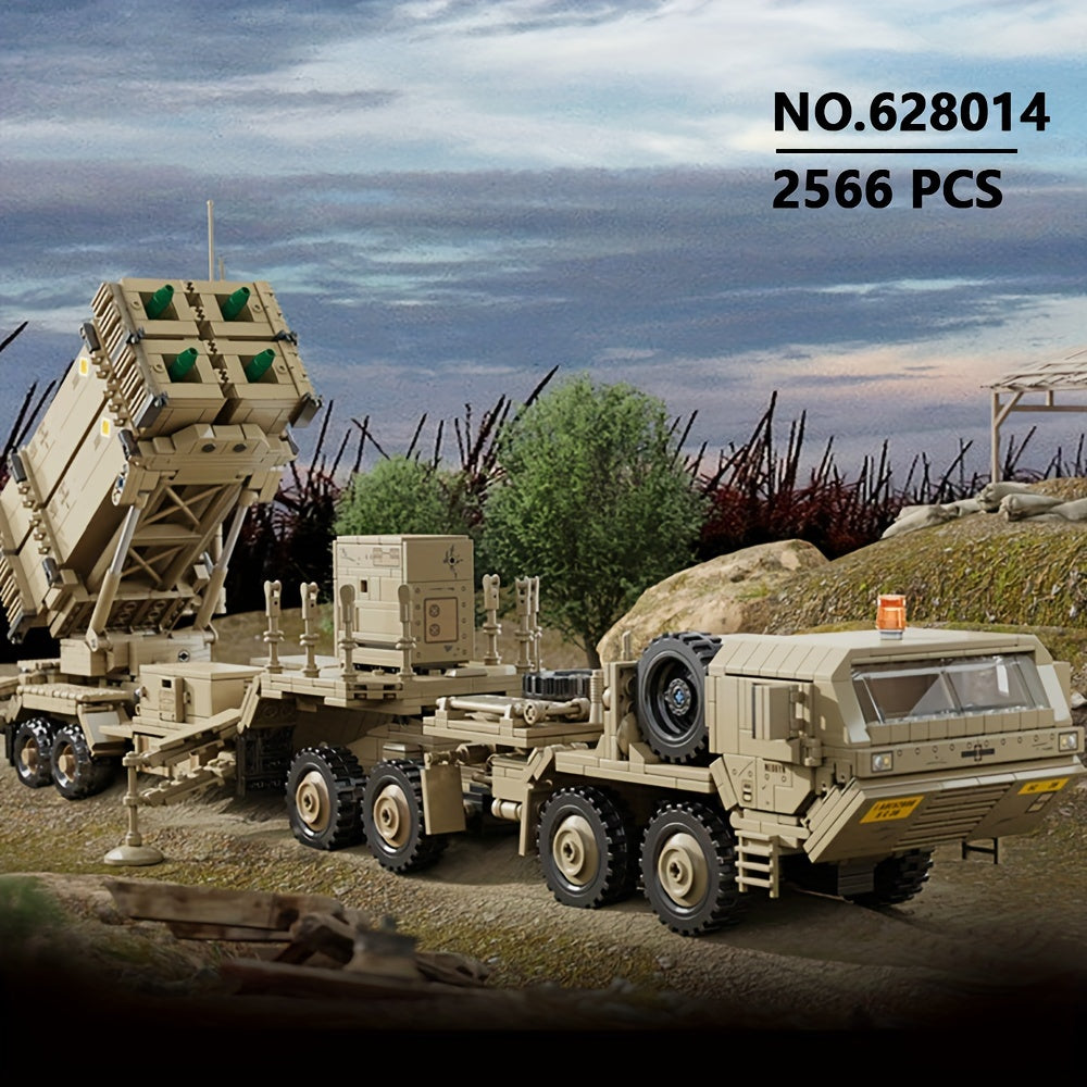 2566pcs Missile Launcher Truck Building Block Set - Military Vehicle Model Bricks Kit for Adults, Collectible Army Display Toy, STEM Hobby Gift for Men & Teens | 628014 Brick Construction Set