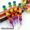 20pcs Cartoon Smiley Face Crayons for Kids - Cute Candy Gourd Shape Crayon Set for Students, Children Painting Art Supplies, School Stationery Gift, Birthday Christmas Halloween Party Favor, Random Colors