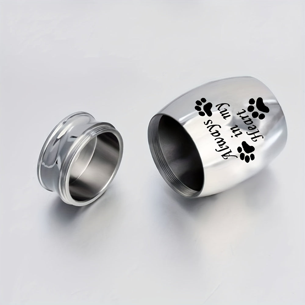 Small Keepsake Urns for Human & Pet Ashes - 1.57 Inch Mini Cremation Urn Aluminum Alloy Memorial Ashes Holder Always in My Heart, 6 Colors Available