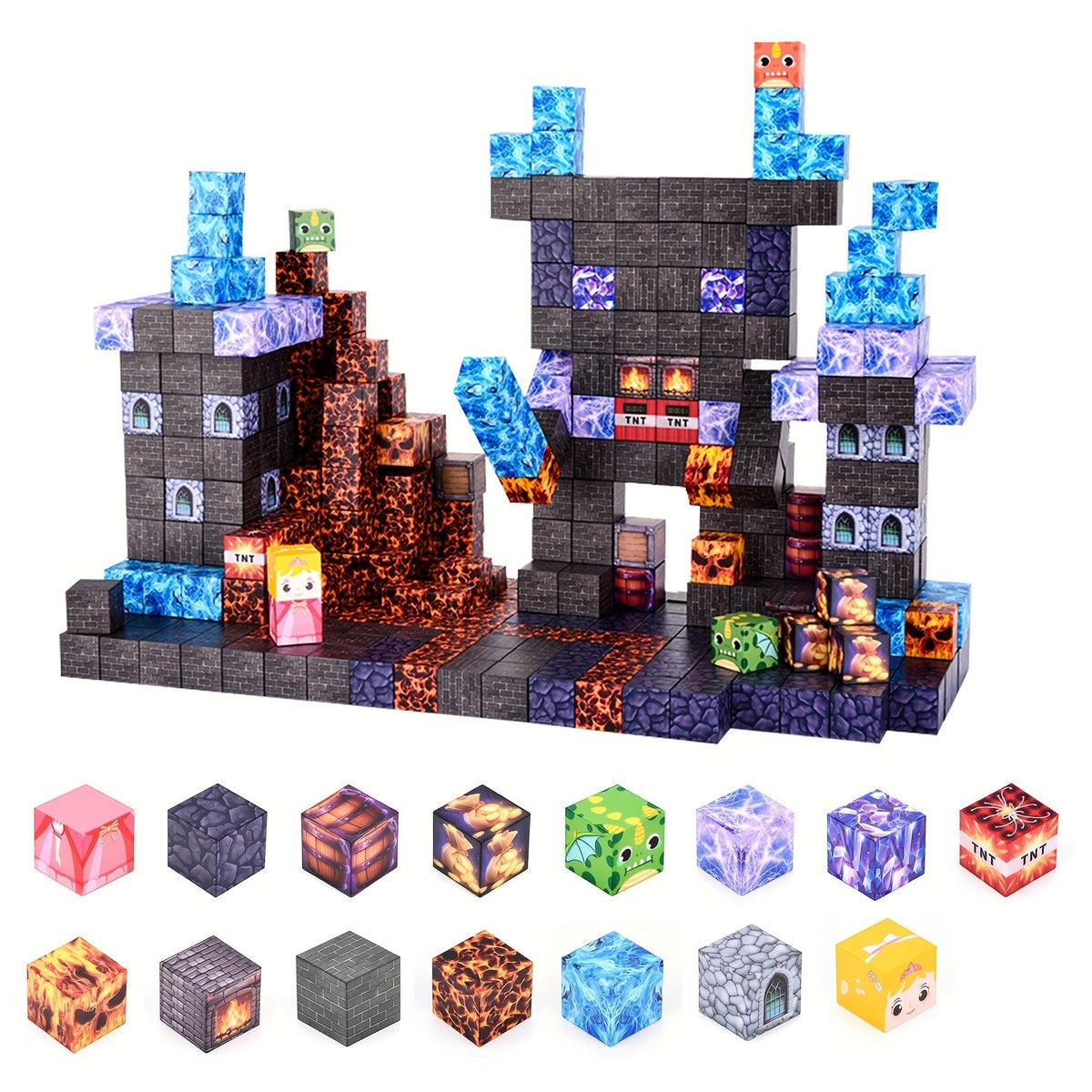 Magnetic Building Blocks Kit 100 or 162 Pieces - STEM Educational Magnetic Tiles Construction Set for Kids Boys and Girls, Creative 3D Building Toy, Birthday Easter Christmas Gift for Children