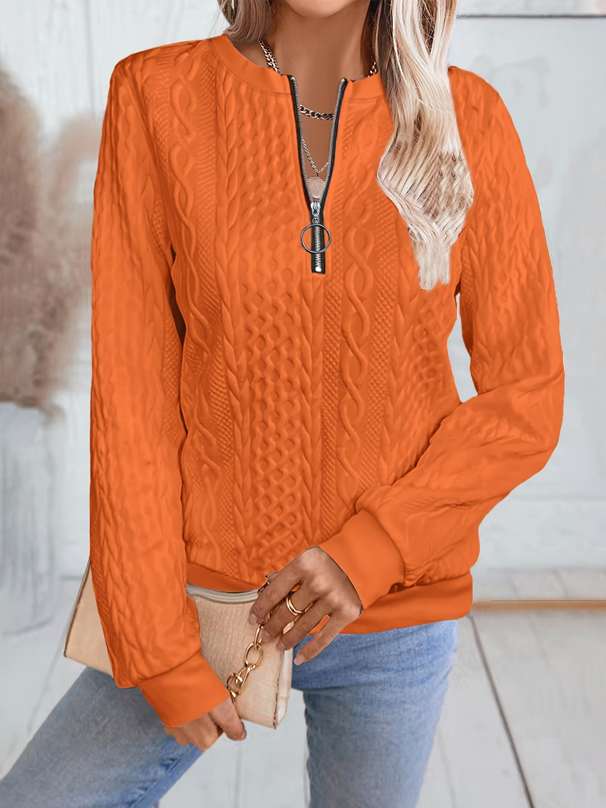 Women's Zip Up Sweatshirt Baseball Collar Long Sleeve Fall Winter Solid Color Fleece Pullover Top S M L XL XXL Multi Color