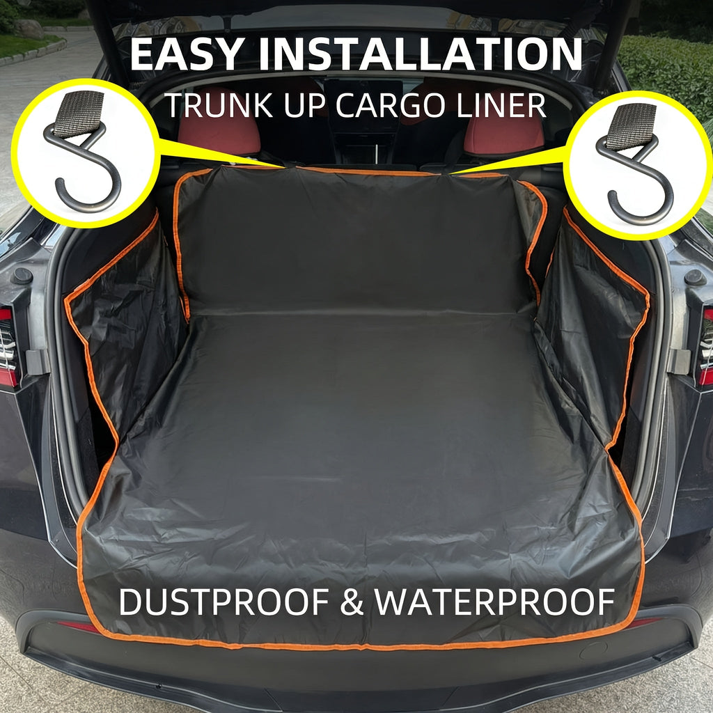 Dog Car Seat Cover & Trunk Cargo Liner Mat – Waterproof Anti-Slip Pet Mat for Back Seat, SUV & Truck Rear Cargo with 2 Hooks, Durable Dog Crate Travel Mat for Cars