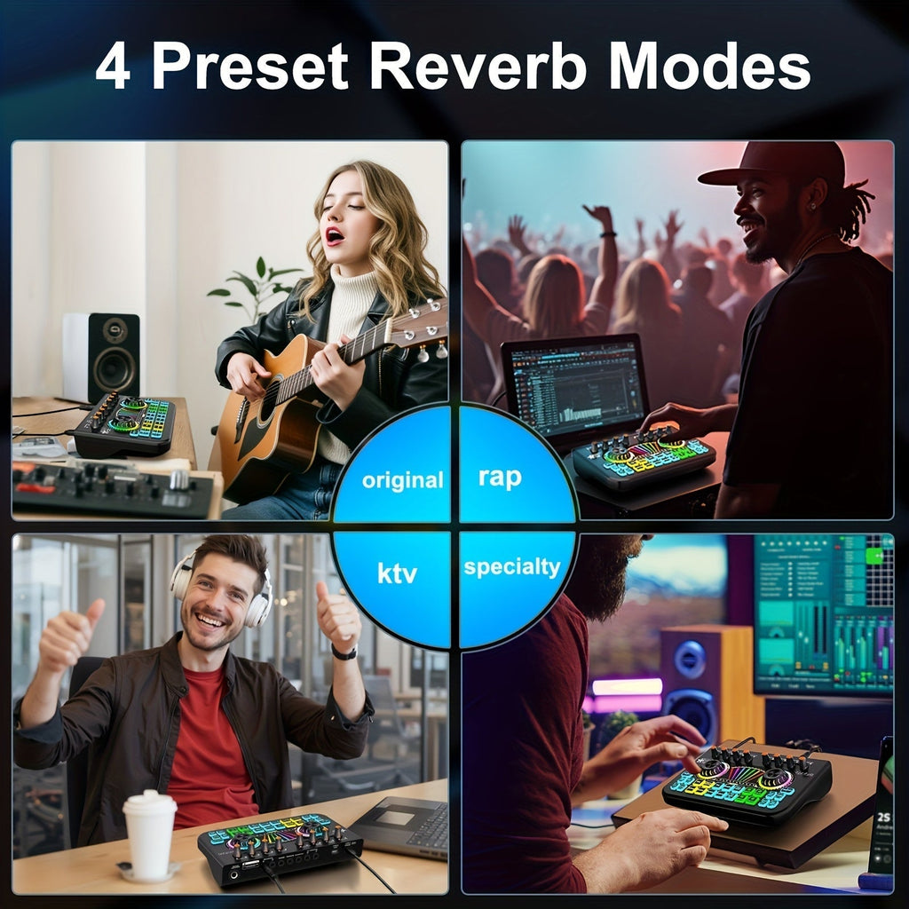 Microphone Mixer Bundle Kit for Podcast Recording Studio – Audio Mixer with Mic Stand, Sound Card, Streaming & Karaoke Setup for PC Phone Gaming