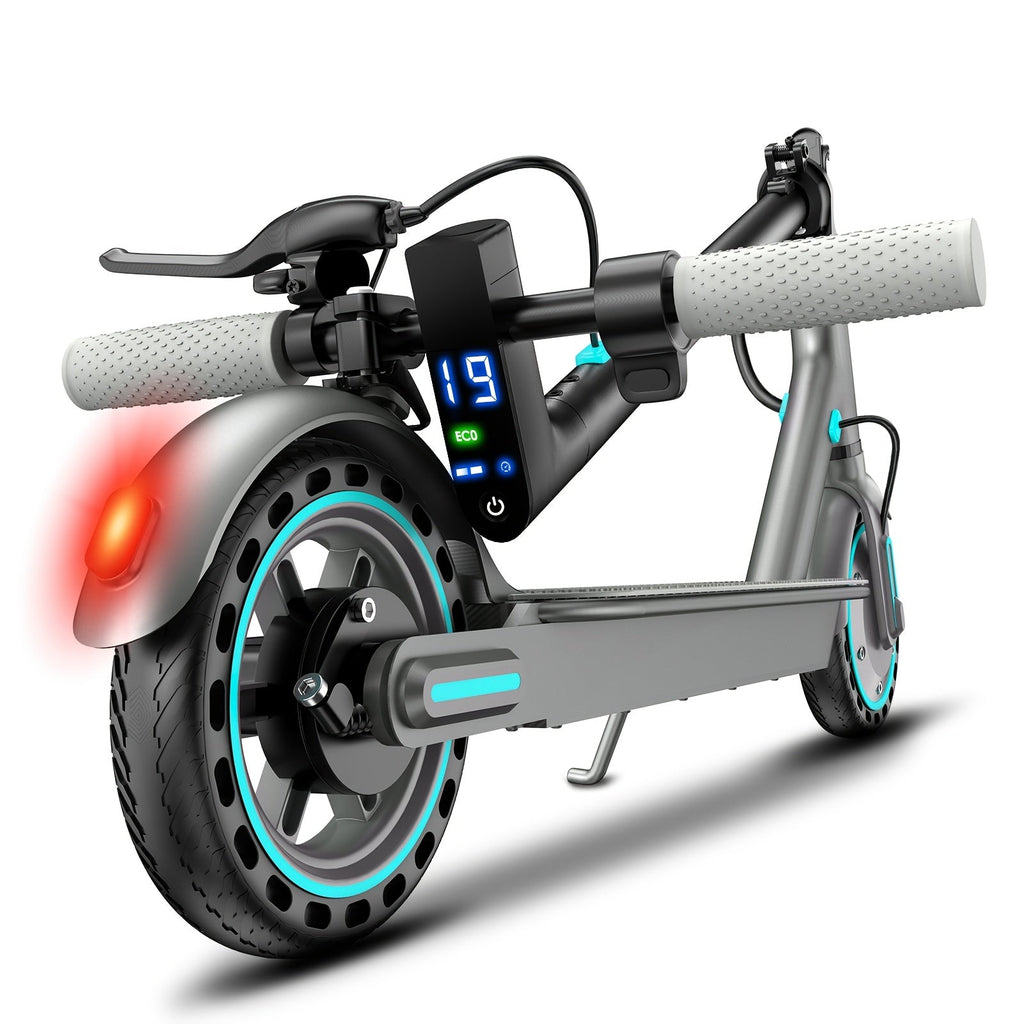 Foldable Adult Electric Scooter 350W Motor 8.5 Inch Solid Tires 15-20 Miles Long Range with Dual Braking & LED Display – Lightweight Commuter E-Scooter for Adults
