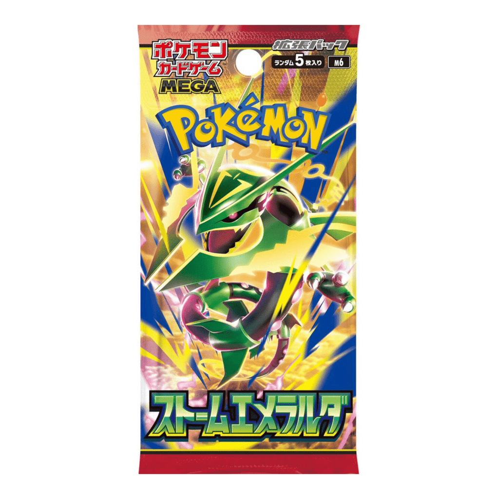 Pokémon Storm Emeralda M6 Booster Box - Japanese Mega Series (30 Packs / 5 Cards Per Pack) | Factory Sealed JP TCG | Mega Rayquaza Mega Golisopod Raikou | 2026 Release