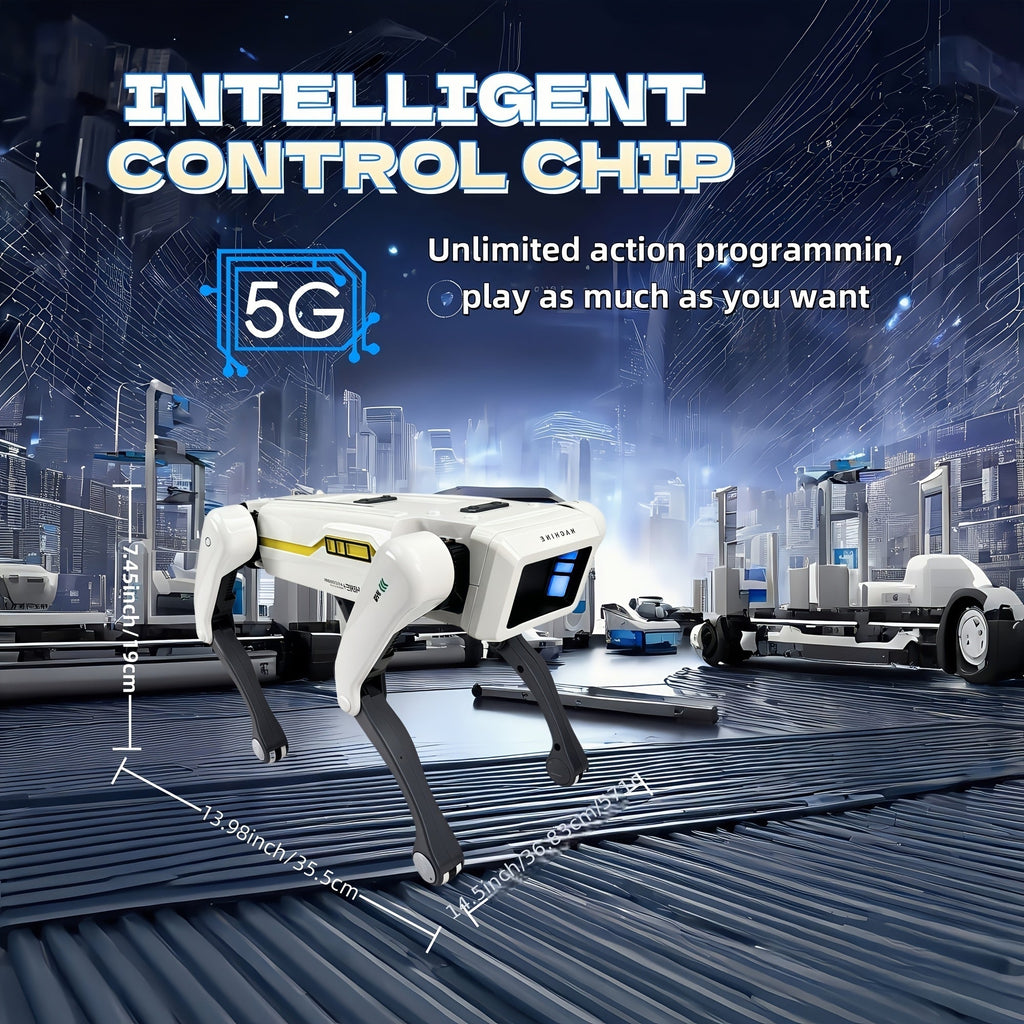 Smart Robotic Dog Toy - AI Voice Control Robot Dog with App & Remote Control, 92-Foot Range, Voice Commands, Interactive Robot Pet for Kids Adults | Top Christmas Birthday Holiday Gift