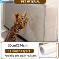 Anti-Cat Scratch Tape Transparent Self-Adhesive Furniture Protector - 3 Yard Roll Cat Scratch Deterrent Film for Sofa Couch Doors & Carpet - 4 Width Options (5.9", 11.8", 17.7", 23.6")