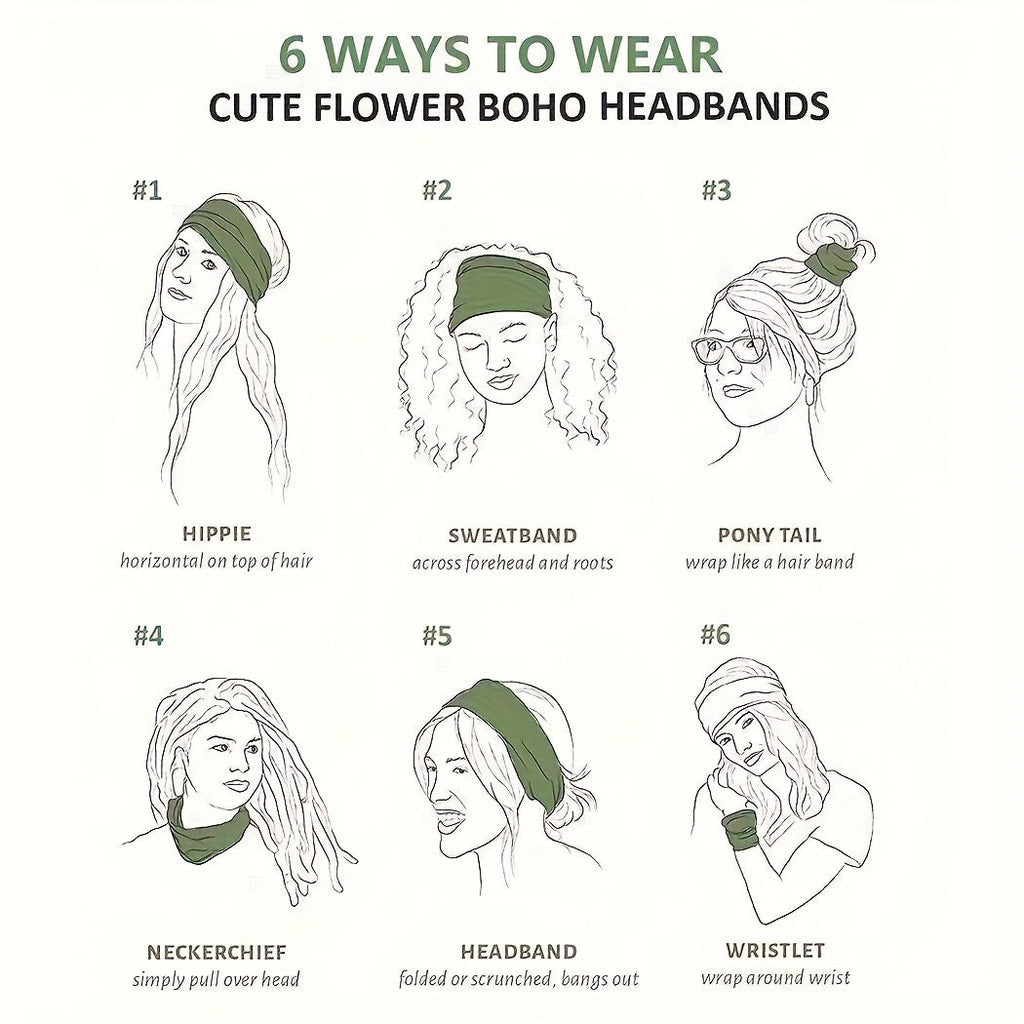 20 Pack Wide Moisture-Wicking Headbands for Women and Men Elastic Sweatband for Yoga Running Cycling Fitness Basketball Bohemian Solid Color Hair Accessories