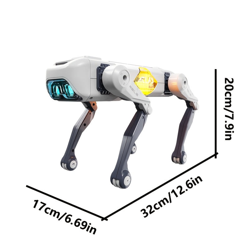 Smart Robot Dog 2.4GHz Remote Control Stunt Dog with AI Voice Control Smartphone App Dancing Music LED Lighting Programmable STEM Toy Gift for Kids Adults