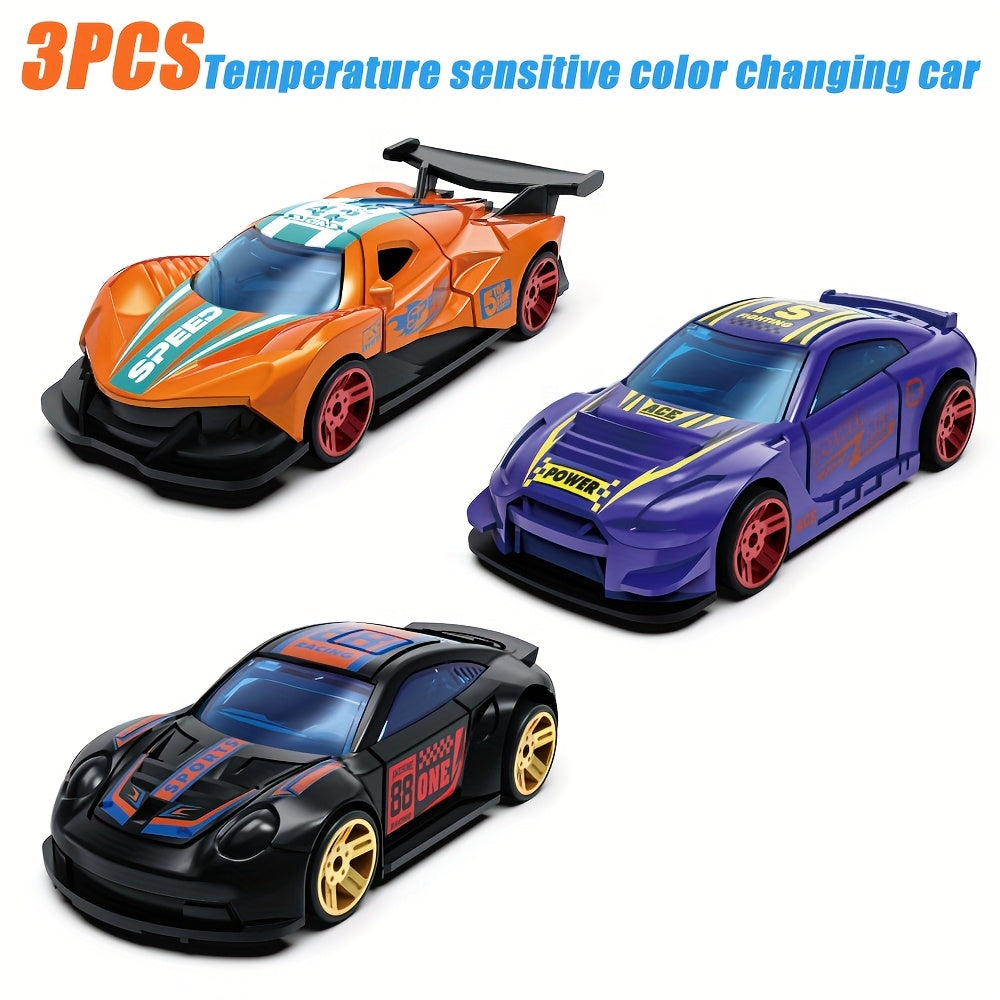 Color-Changing Alloy Toy Cars – Thermal Temperature Sensing Magic Die-Cast Vehicles – Hot & Cold Color Change Bath Toys for Kids – 2, 3 or 6 Pack – Party Favor & Goodie Bag Filler Gift for Boys