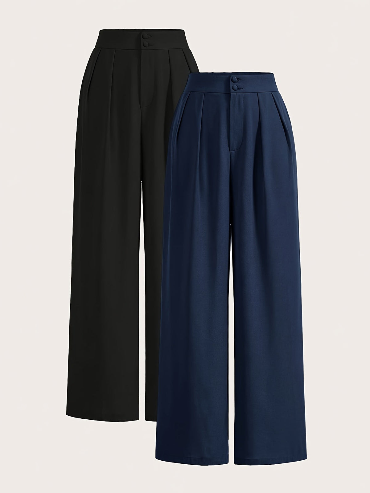High-Waisted Wide-Leg Pants Two-Piece Set for Women – Trendy Matching Outfit, Casual & Chic Loungewear Coord Set