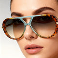 Round Double Bridge Colorful Sunglasses for Women – Retro Circle Frame UV Protection Shades, Trendy Summer Festival Eyewear & Birthday Gift for Her