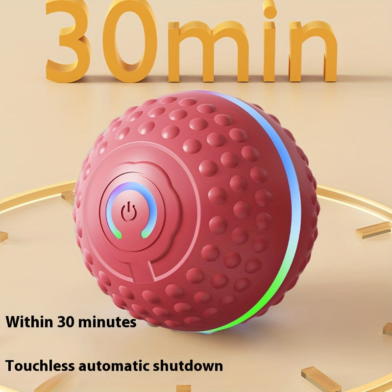 Automatic Bouncing Ball Dog Toy – USB Rechargeable Intelligent Self-Moving Jumping Ball for Small & Medium Dogs, Interactive Indoor Outdoor Pet Toy for Exercise & Play