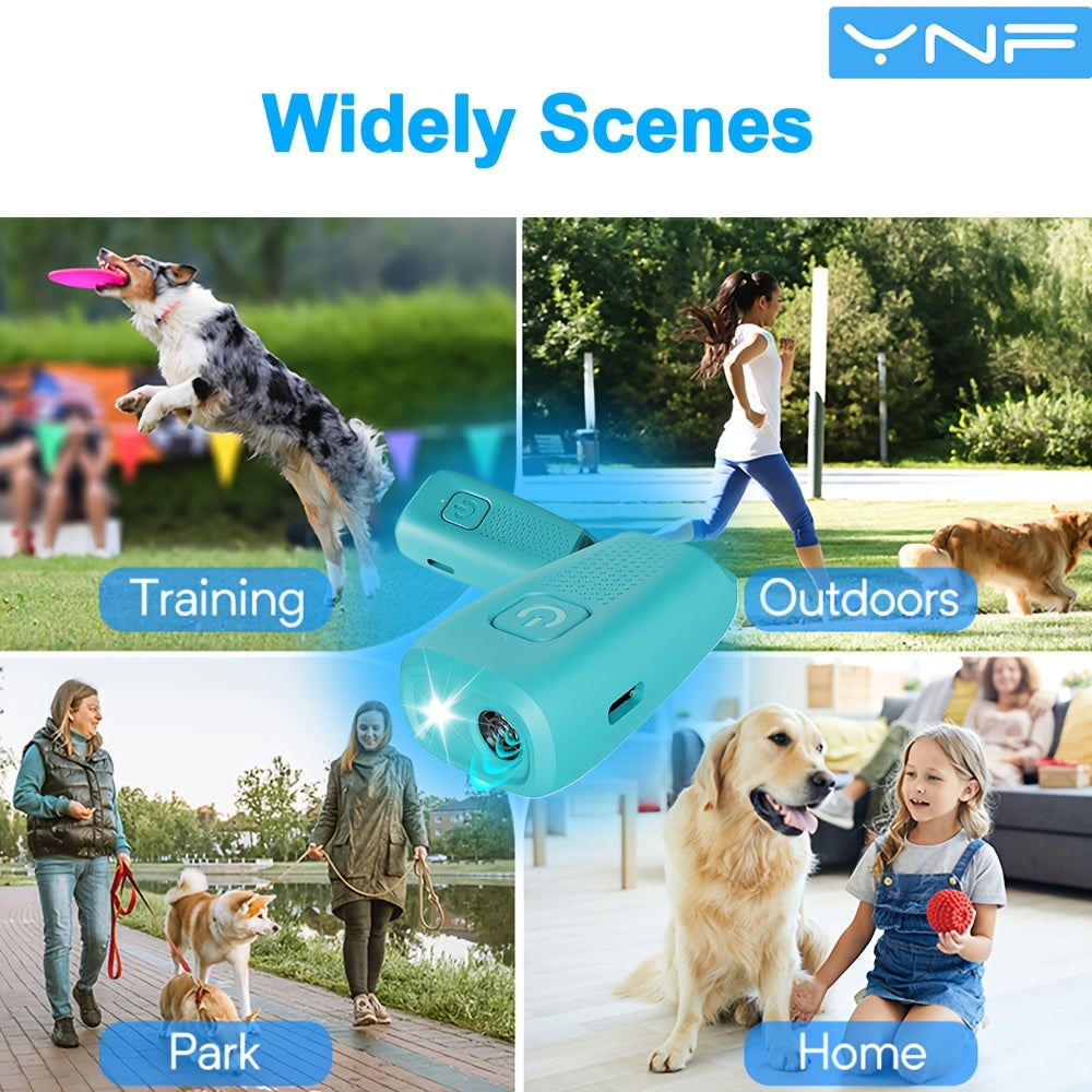 Automatic Dog Bark Control Device with Battery - Ultrasonic Anti Barking Deterrent, No Shock Humane Stop Barking Tool for Indoor Outdoor Use, Works on Small Large Dogs