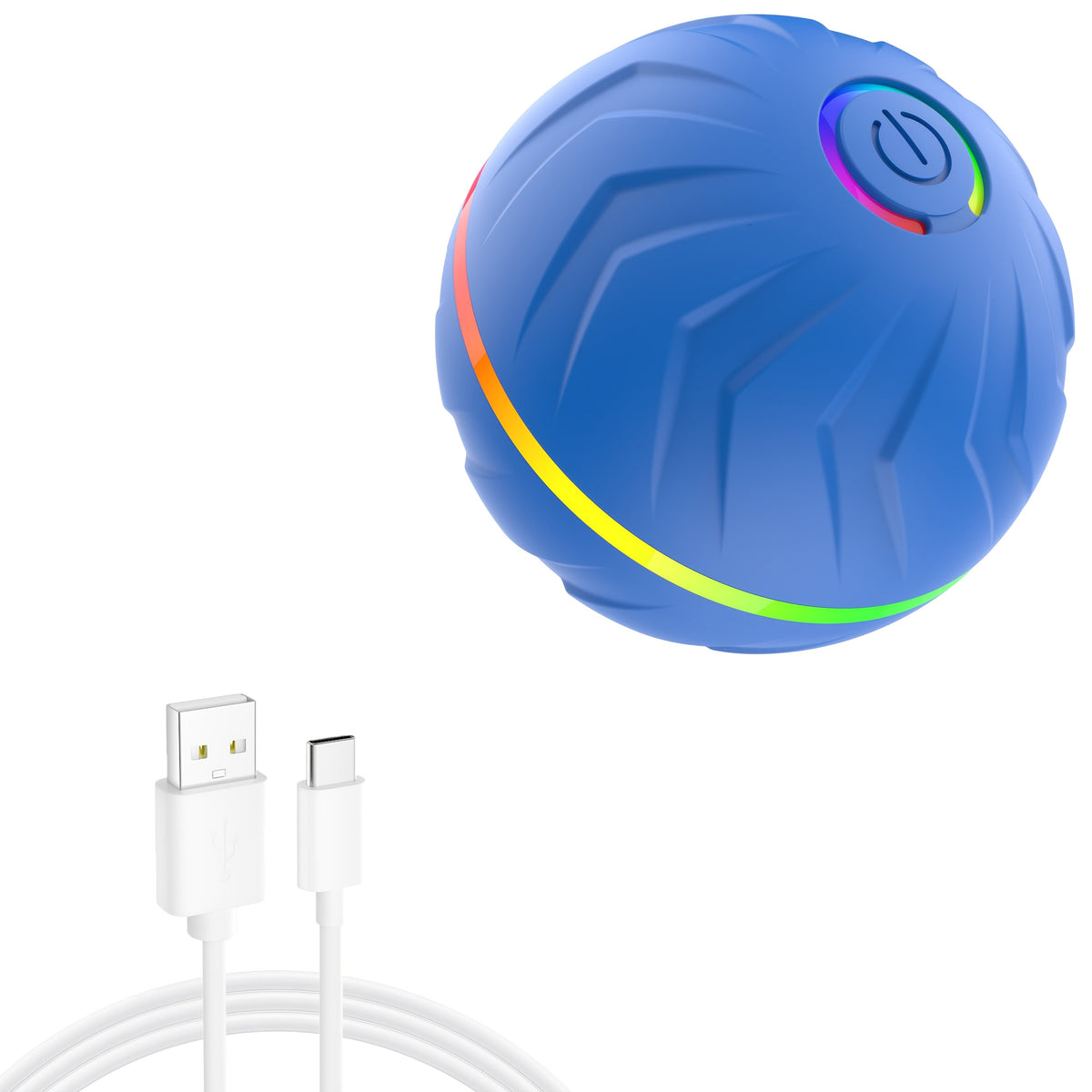 Smart Interactive Dog Toy Ball with LED Lights – Automatic Random Rolling & Jumping, 4-Hour Battery Life, USB Rechargeable, Works on Floors, Tile, Carpet & Lawn