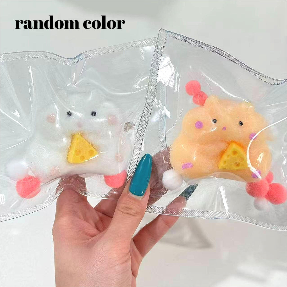 Cute Cheese Hamster Squishy Toy – Soft Slow-Rising Sensory Fidget Toy for Kids & Adults – Stress Relief Squeeze Toy – Fun Gift for Christmas, Halloween, Birthday, Office & Party Favors – Random Color