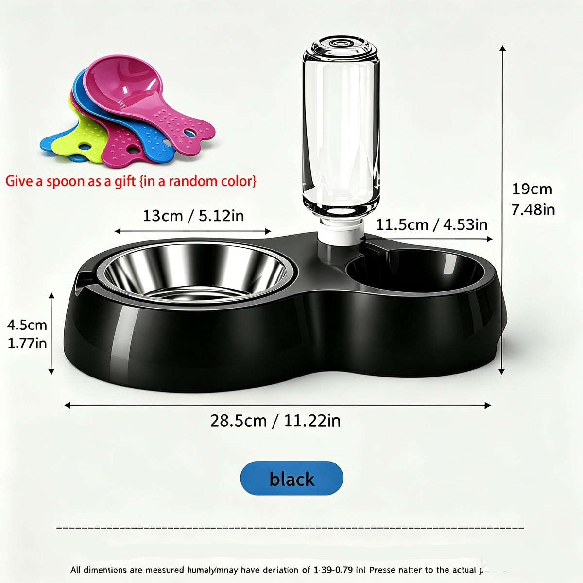 Automatic Pet Water Dispenser and Food Bowl Set for Cats and Small Dogs - Dual-Use Non-Slip Feeding Station with Durable PP Material, Easy-Clean Space-Saving Design, No Battery Required