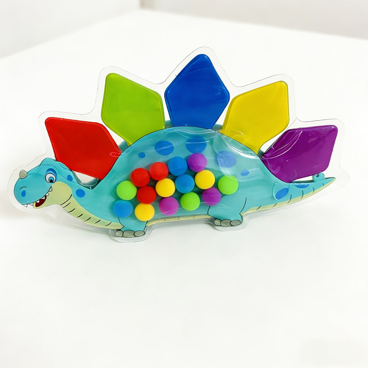 Dinosaur Color Sorting Sensory Fidget Toy Bag Fine Motor Skills Toy Color Classification Learning Activity for Toddlers Preschool Classroom Road Travel Valentine Gift