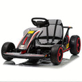 MUKIDY 24V Electric Go-Kart for Kids - 250W Drift Cart for Ages 6-12, All-Terrain EVA Wheels, 5-Point Safety Belt, Soft Start, Music & Horn, Battery Powered Outdoor Ride-On Toy | Best Gift for Boys Girls