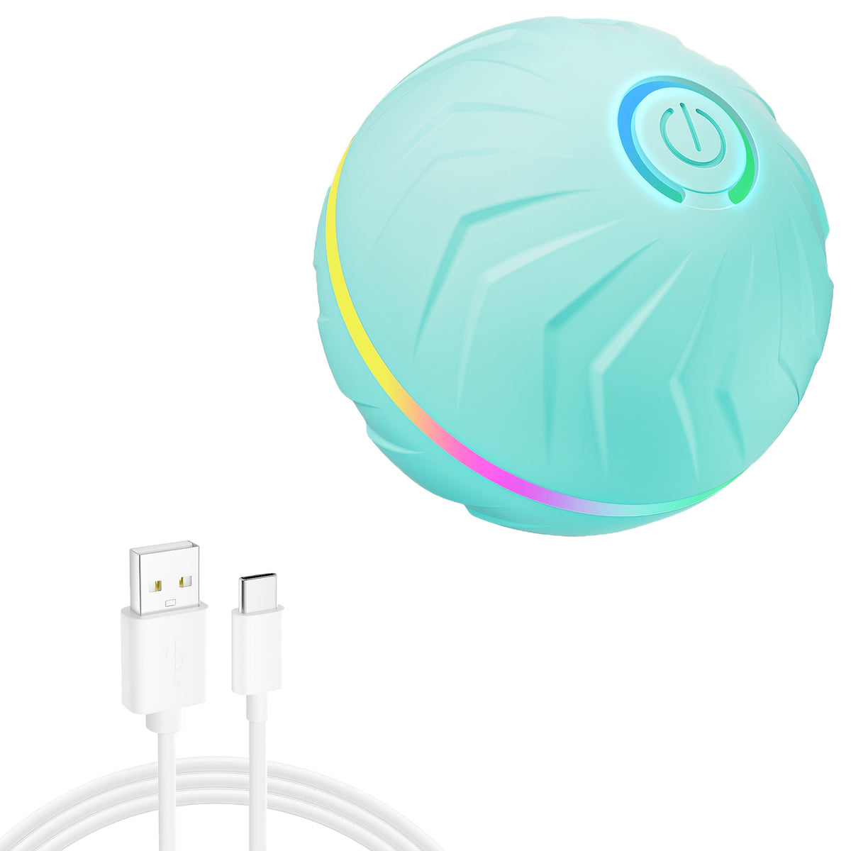 Smart Interactive Dog Toy Ball with LED Lights – Automatic Random Rolling & Jumping, 4-Hour Battery Life, USB Rechargeable, Works on Floors, Tile, Carpet & Lawn