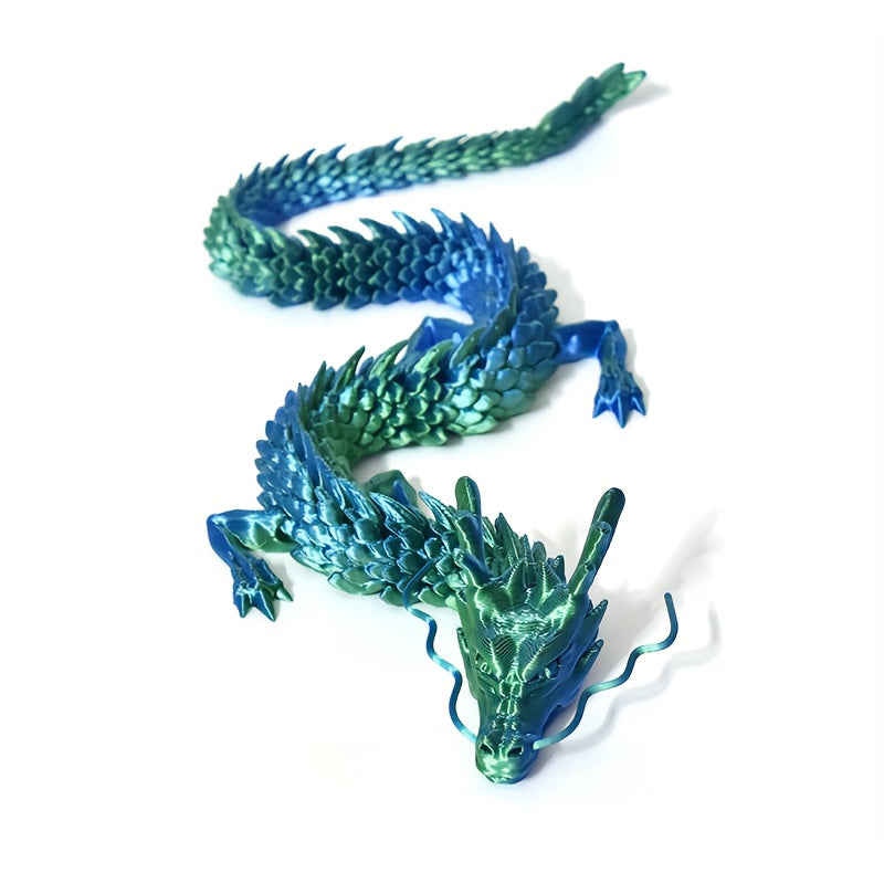 74 Inch Large Chinese Dragon Decoration Moveable Party Decor Hinge Structure Heavy Duty Indoor Outdoor Halloween Christmas Chinese New Year Golden Dragon Tyrannosaurus No Batteries Needed
