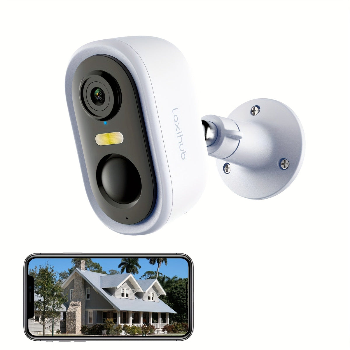 Solar Powered Outdoor Security Camera 3MP 1296P FHD – Battery Powered, 2.4GHz WiFi, AI Motion Detection, Spotlight, IP65 Weatherproof, Color Night Vision, Two-Way Audio, Cloud & SD Storage CCTV