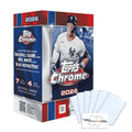 2026 Topps Chrome Baseball Blaster Box - 28 Trading Cards, 7 Packs, Exclusive Baseball Seams & Red White Blue Refractors, Lightboard Logo Variations, 6 Toploaders & StreetCards Magnet