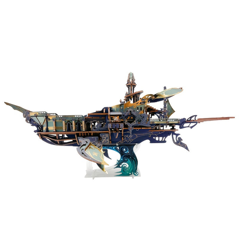 Universe Ark 3D Model Kit SQ-52B Starlight Blue Mechanical Transmission Multi-Linkage Assembly – Desktop Decor DIY Build Kit, STEM Gift for Adults & Teens, Back-to-School, Halloween & Christmas Gift