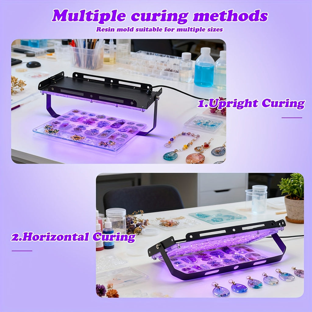 Professional UV LED Resin Curing Lamp 96 or 144 LEDs High Power USB Plug and Play for DIY Jewelry Making Epoxy Resin Hardening Mold Curing Dark Violet