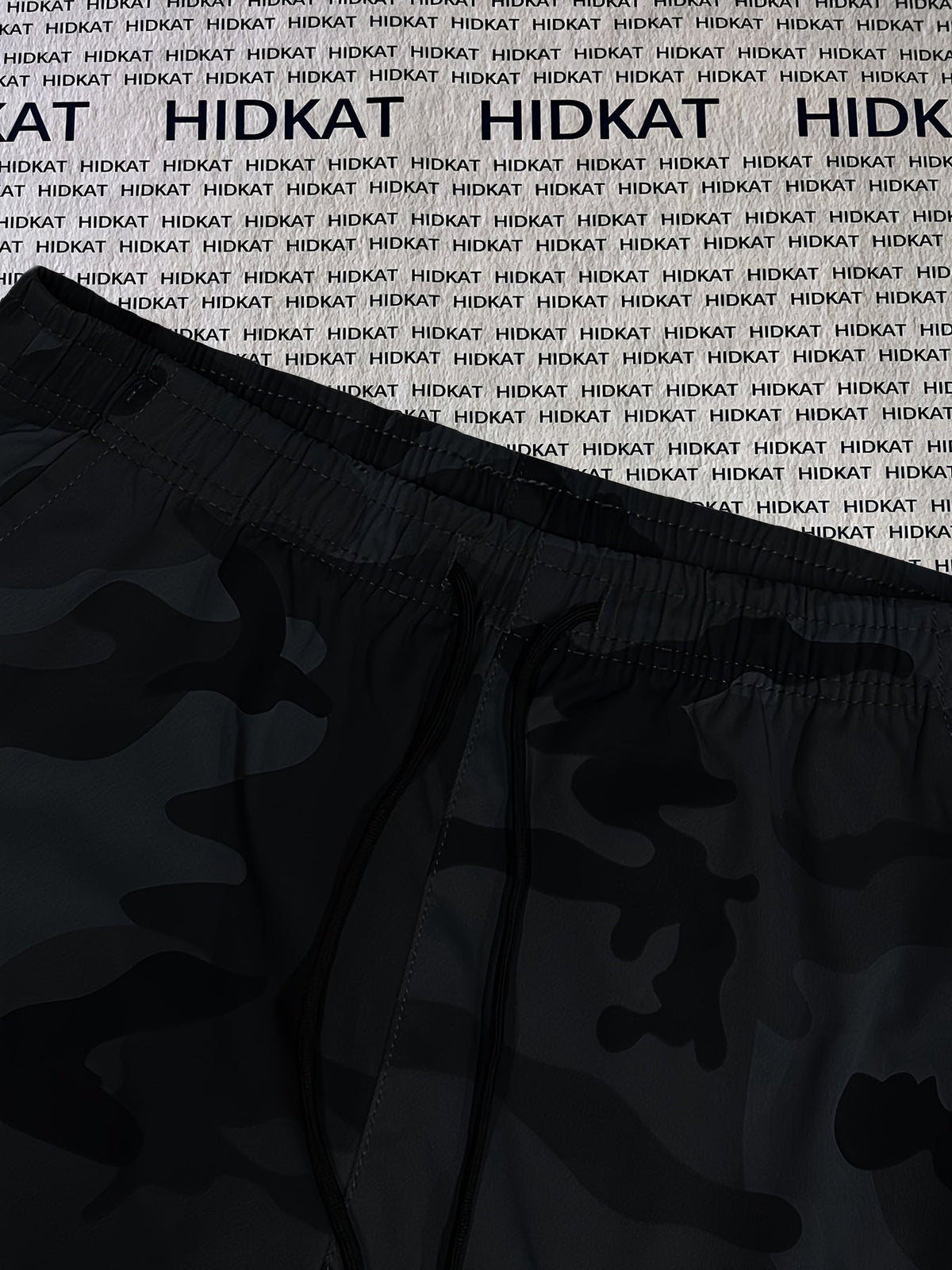 Women's Camo Cargo Pants – Lightweight Breathable Hiking Outdoor Casual Long Pants Multi-Pocket Elastic Waist XS-XXL Camouflage