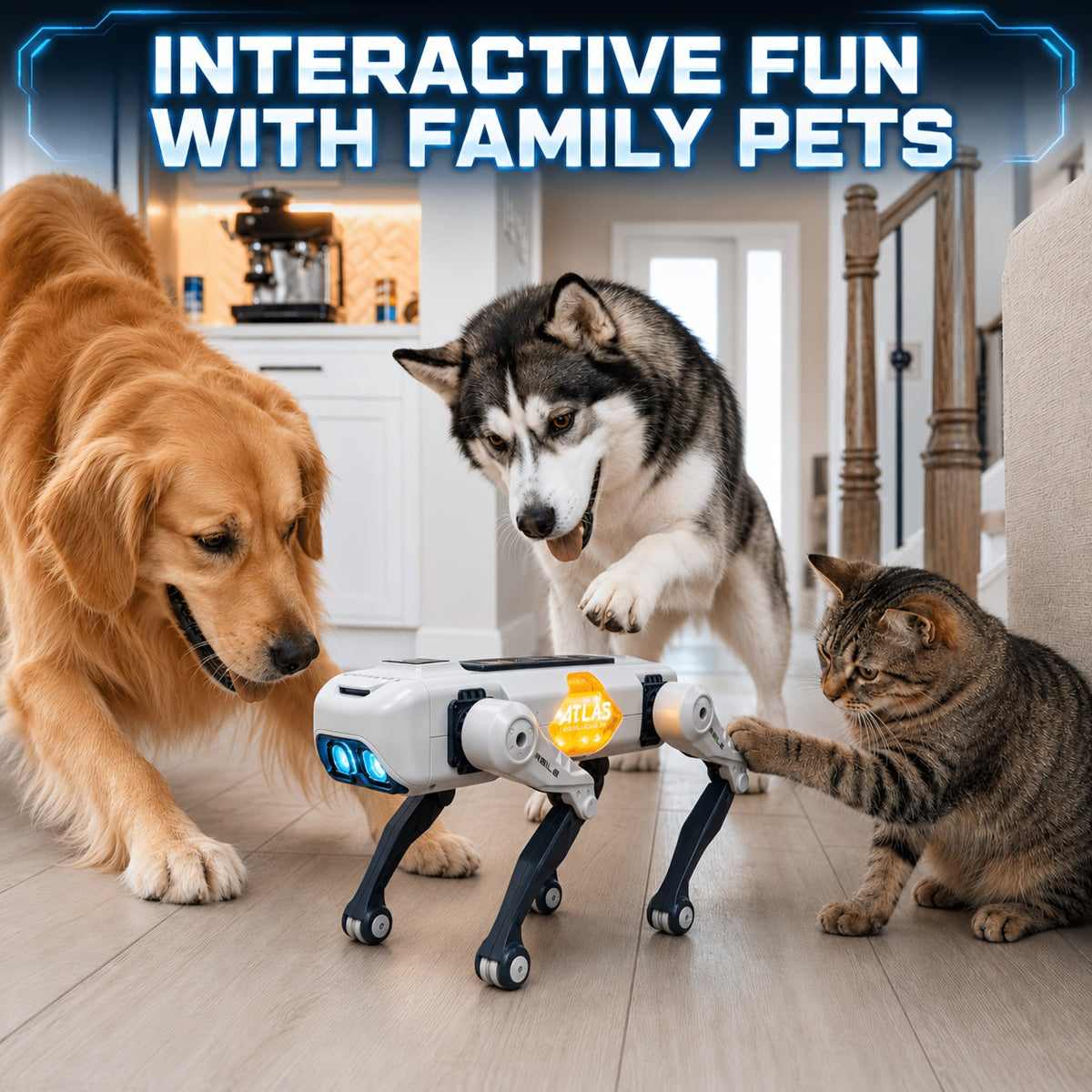 Smart Robot Dog 2.4GHz Remote Control Stunt Dog with AI Voice Control Smartphone App Dancing Music LED Lighting Programmable STEM Toy Gift for Kids Adults
