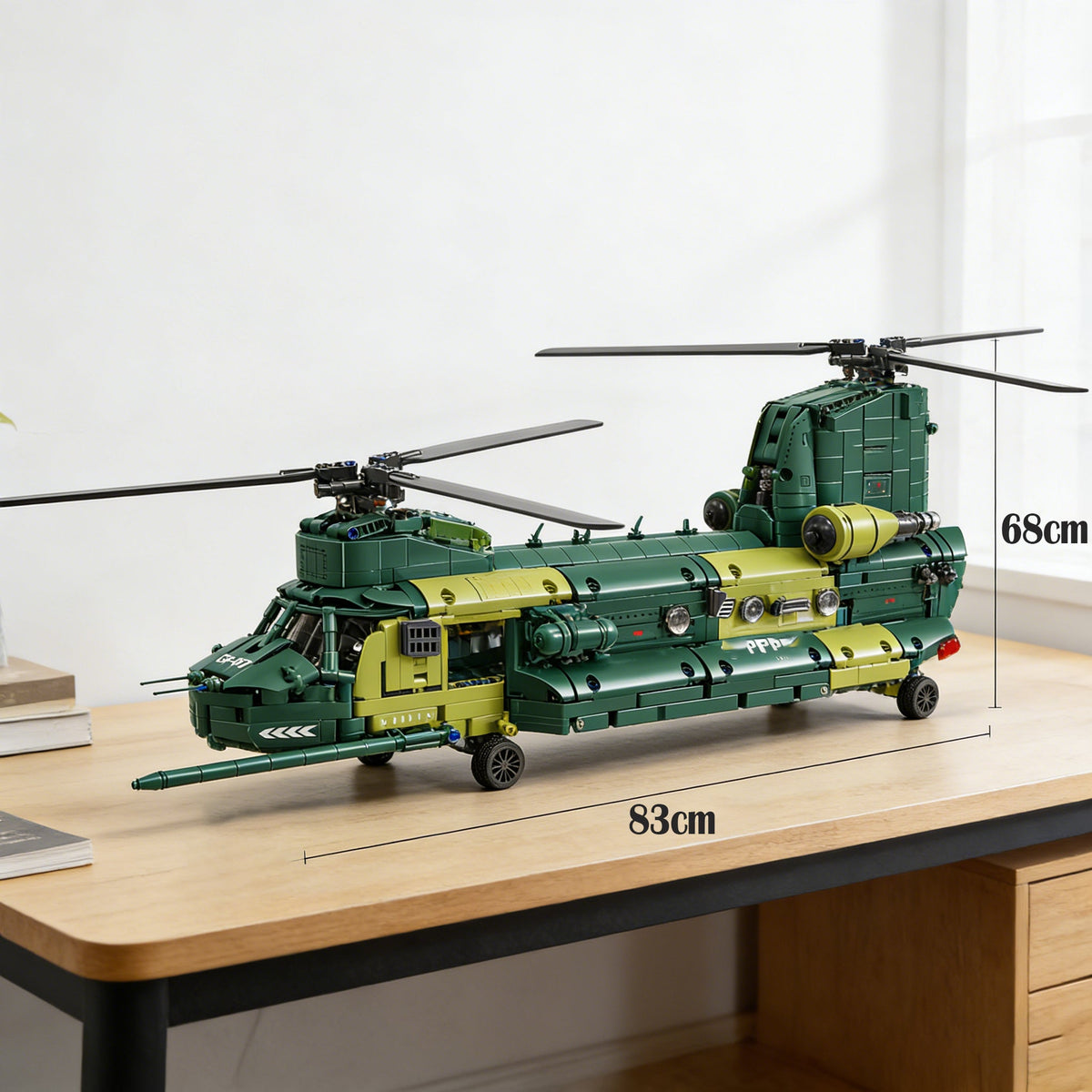 32.68" Large-Scale Heavy Transport Helicopter Building Block Model Set - Easy Assembly Military Helicopter Brick Kit, Adult Display Model, Cool Gift for Men | Christmas Halloween Thanksgiving Gift