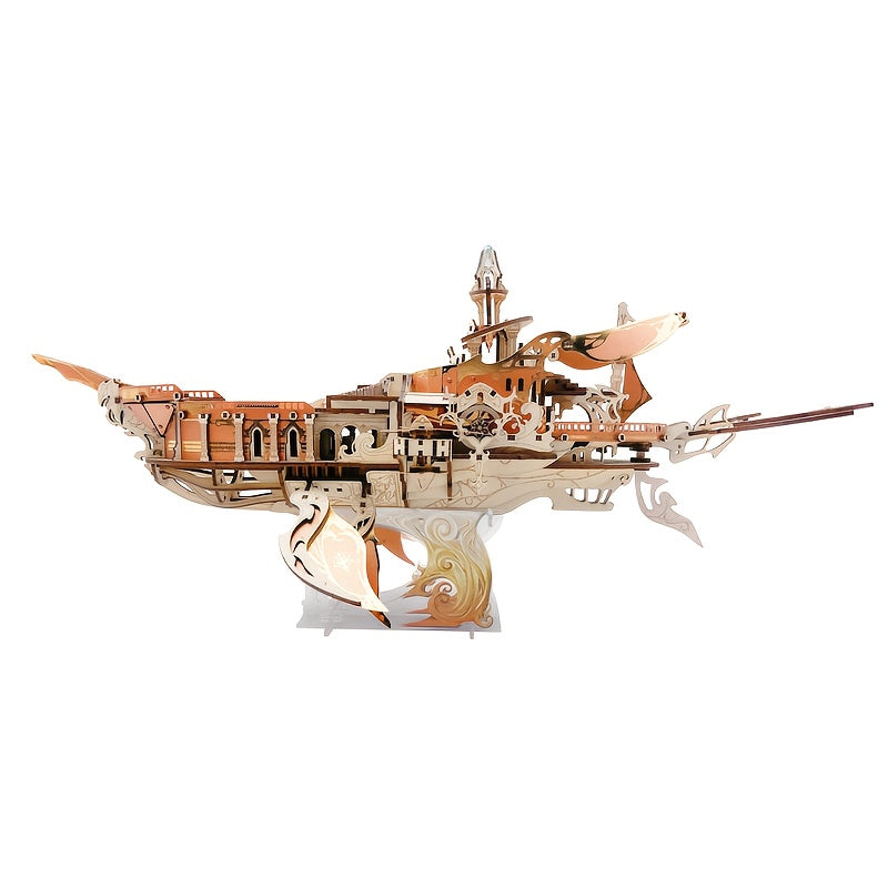 Universe Ark 3D Model Kit SQ-52B Starlight Blue Mechanical Transmission Multi-Linkage Assembly – Desktop Decor DIY Build Kit, STEM Gift for Adults & Teens, Back-to-School, Halloween & Christmas Gift